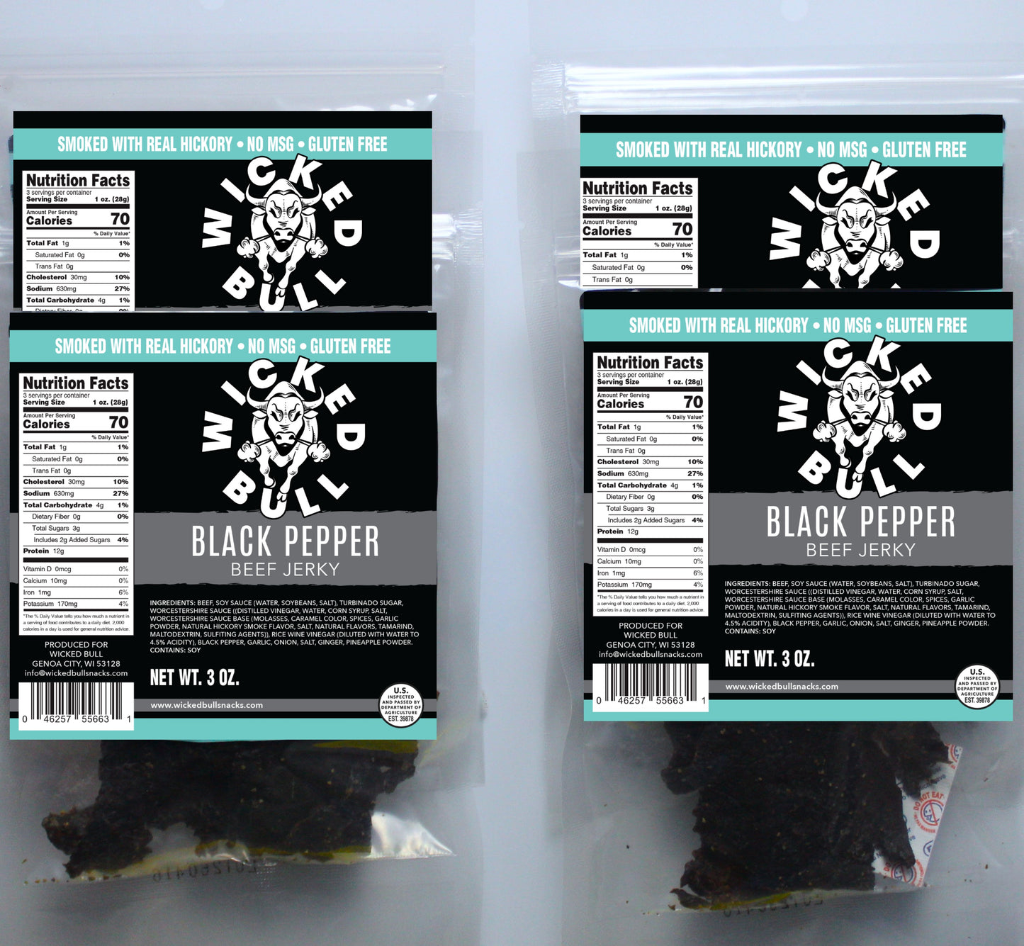 Black Pepper Beef Jerky 4 Pack