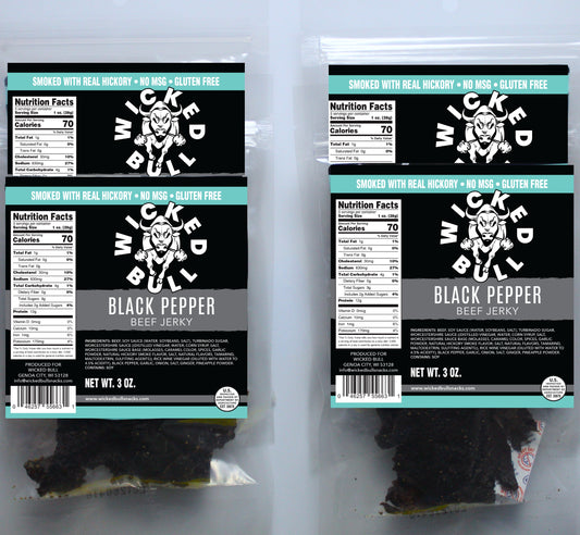 Black Pepper Beef Jerky 4 Pack